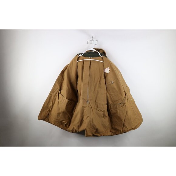 Vtg 90s CC Filson Mens 48 XL Waxed Tin Cloth Hunting Birding Jacket Hooded USA - Picture 10 of 16